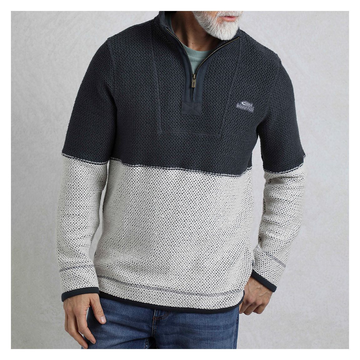 Navy/ White Kielder Limited Edition 1/4 Zip Jumper main product photo