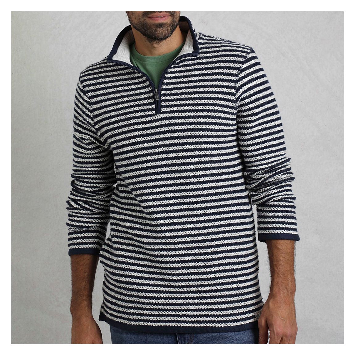 Shorling Eco 1/4 Zip Stripe Macaroni main product photo