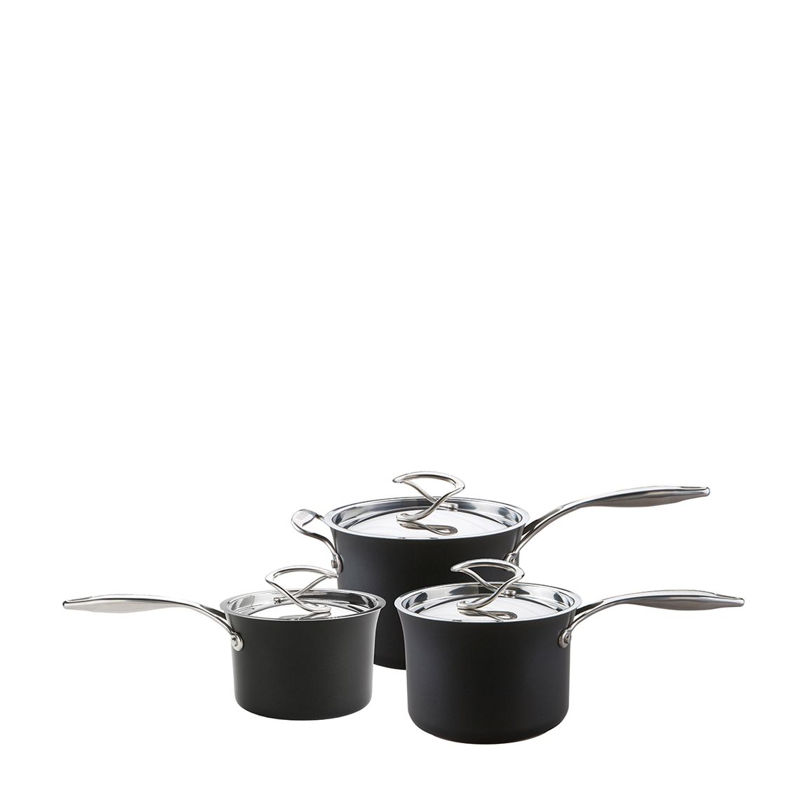 Circulon Style Hard Anodised Saucepan Set, 3pce main product photo