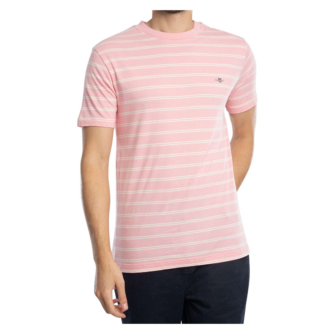 Pink Striped Regular Fit T-shirt main product photo