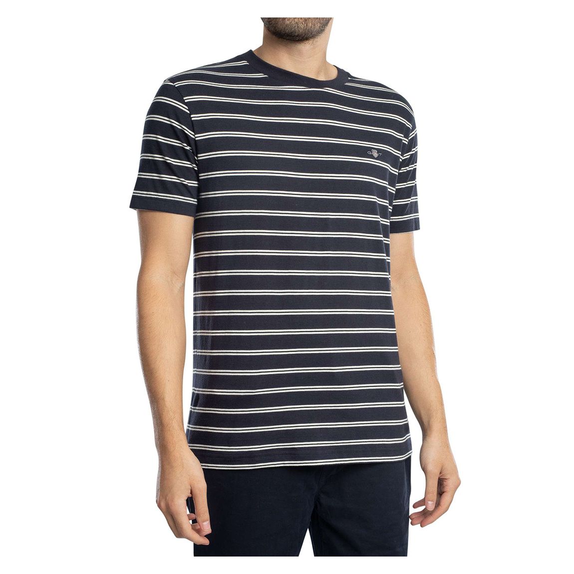Navy Striped Regular Fit T-shirt main product photo