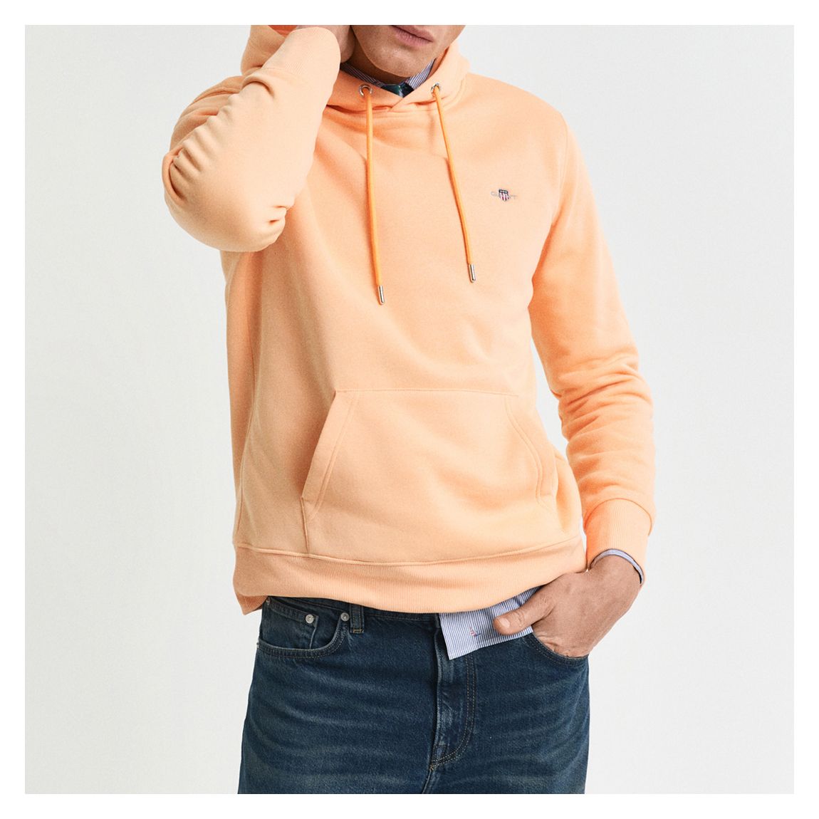 Peach Shield Hooded Sweater main product photo