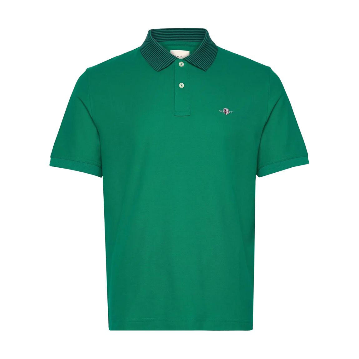 Green Tipping Detail Polo Shirt main product photo