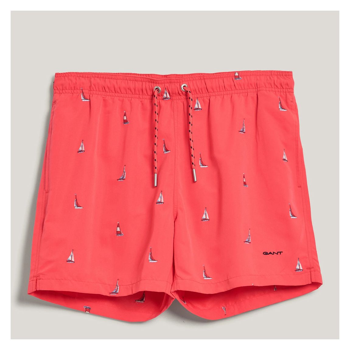 Red Print Detail Swimshort main product photo