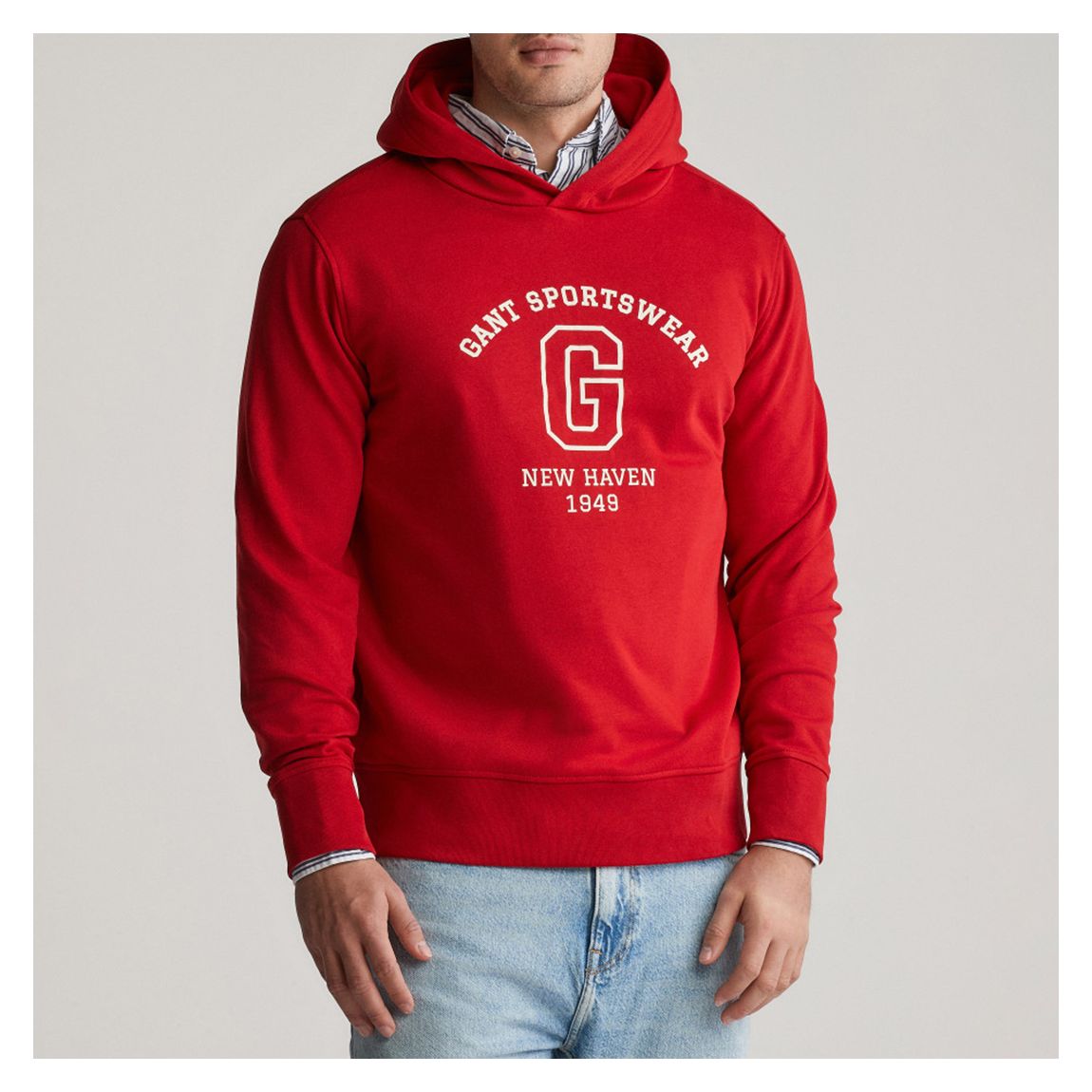 Red Graphic Logo Hooded Sweater main product photo