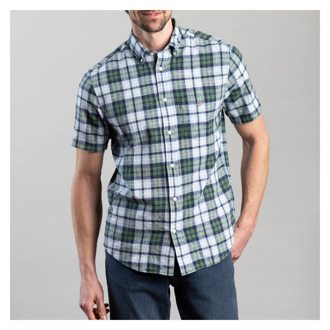 Green Check Polo Shirt main product photo