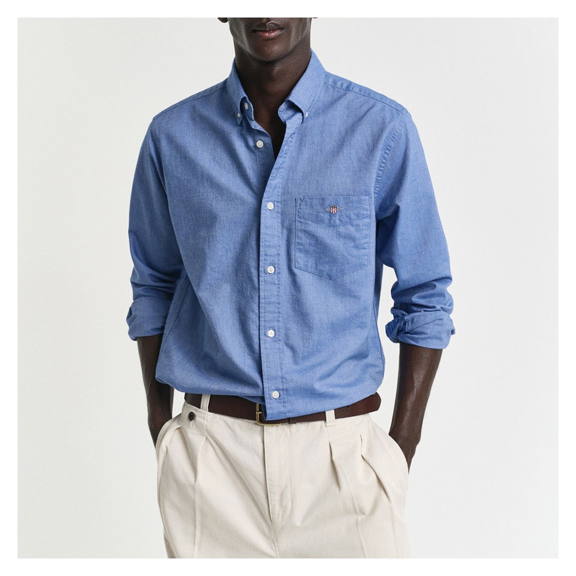Blue Oversized Oxford Style Shirt main product photo