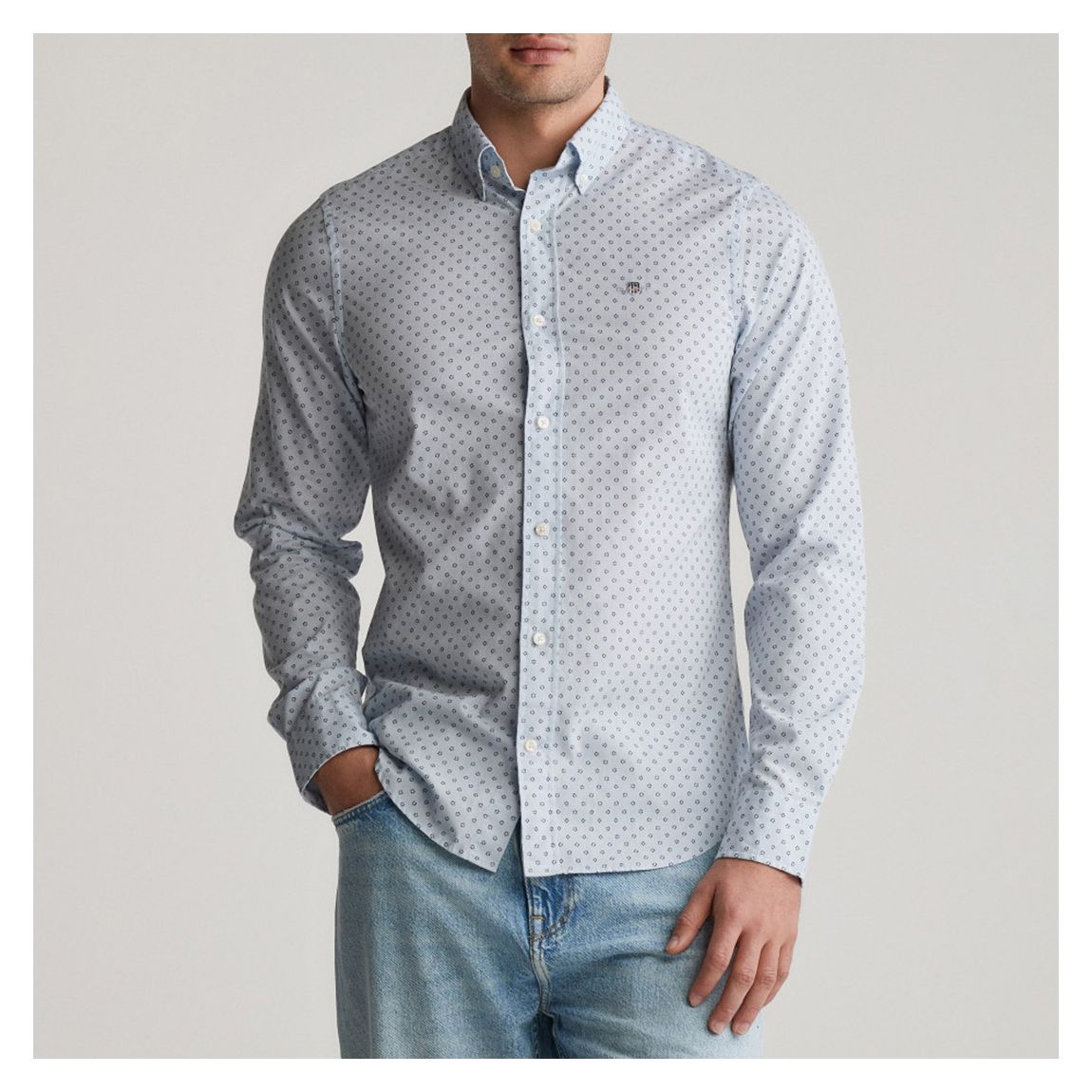 Blue Fitted Oxford Shirt main product photo