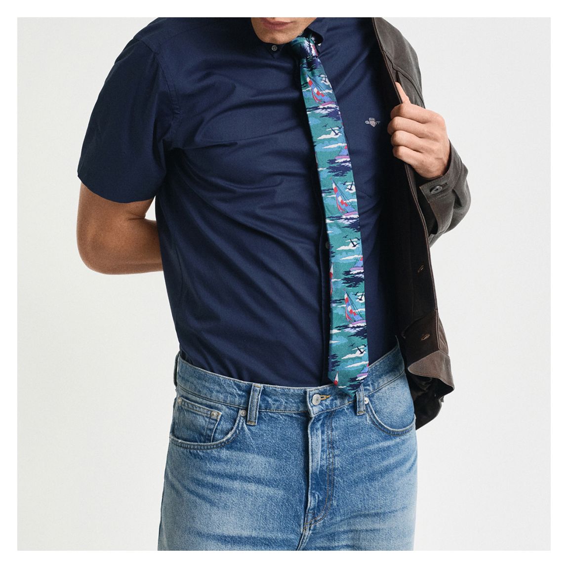 Navy Poplin Classic Shirt main product photo