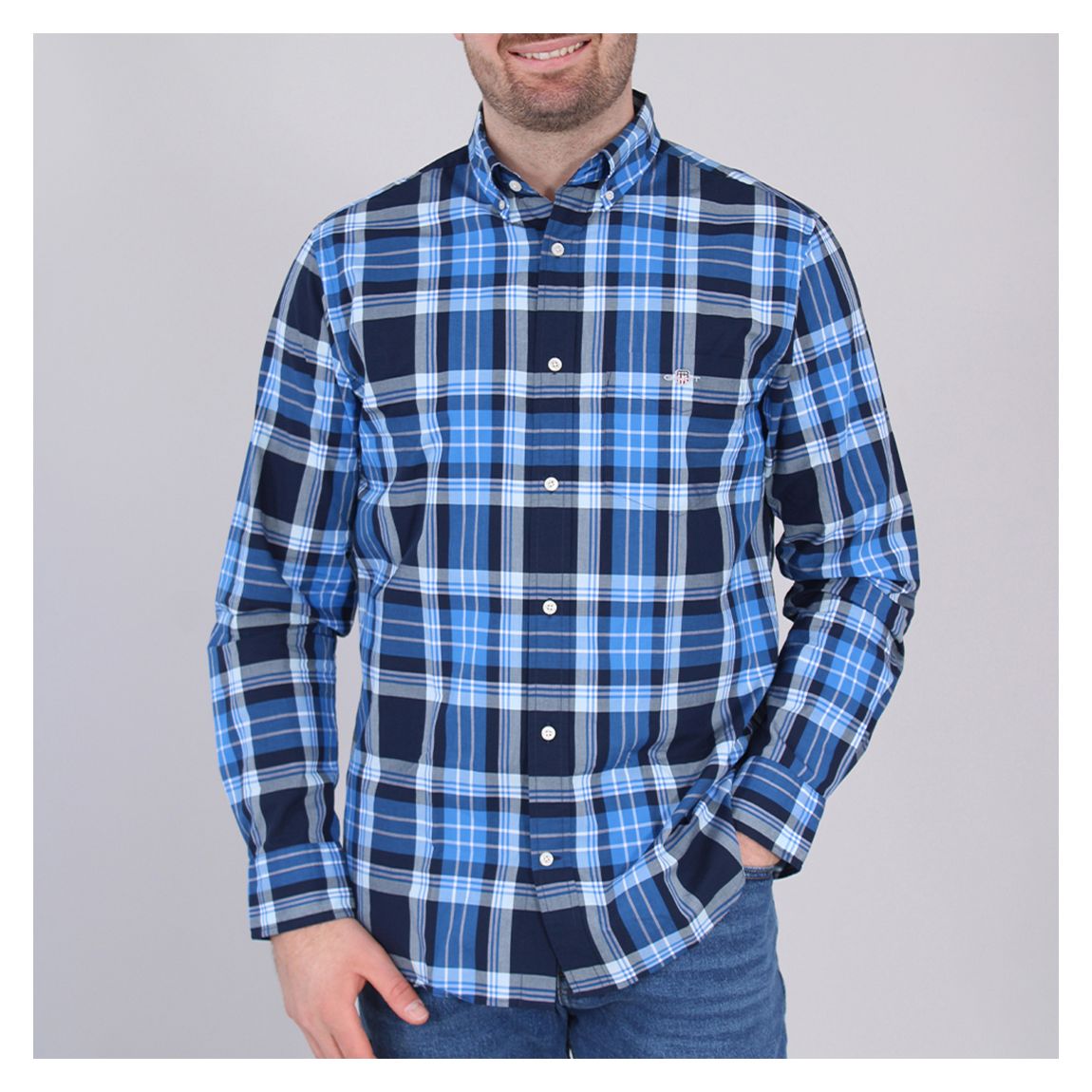 Blue Classic Check Oxford Shirt main product photo