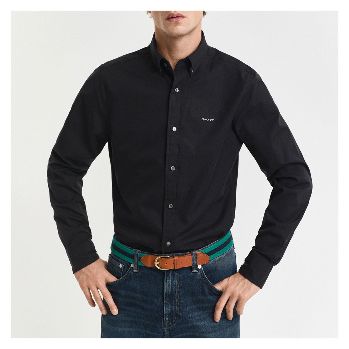 Black Oxford Style Shirt main product photo