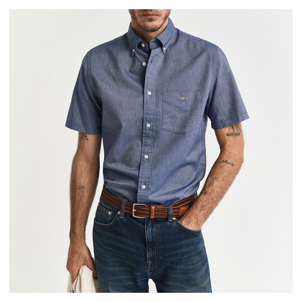 Dusty Blue Classic Oxford Shirt main product photo