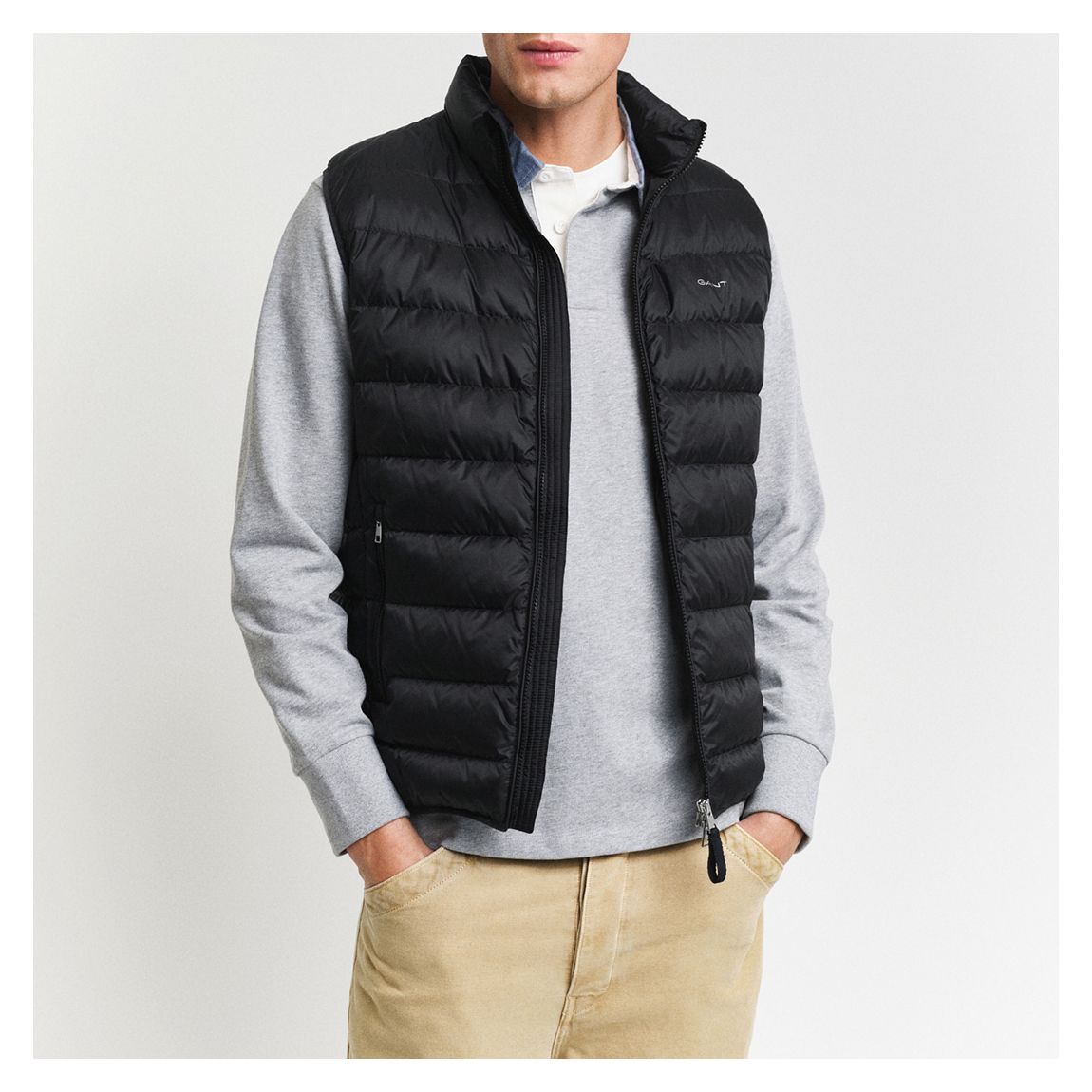 Black Quilted Gilet main product photo