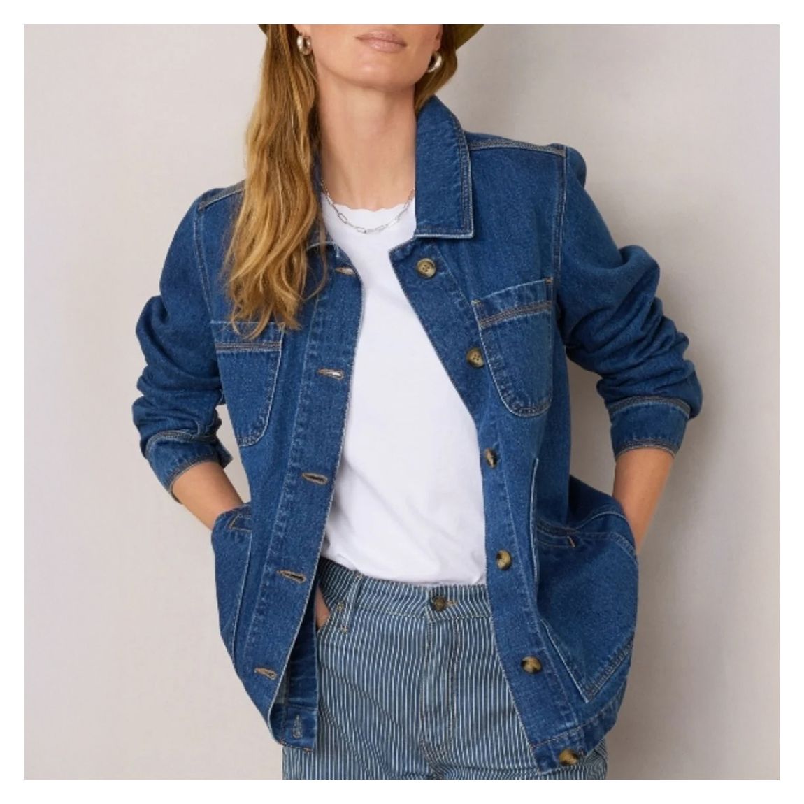 Mid Wash Denim Beau Jacket main product photo