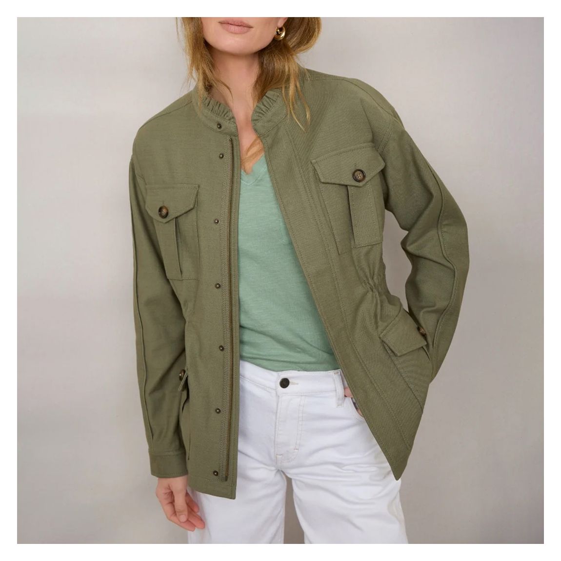 Khaki Eva Utility Jacket main product photo