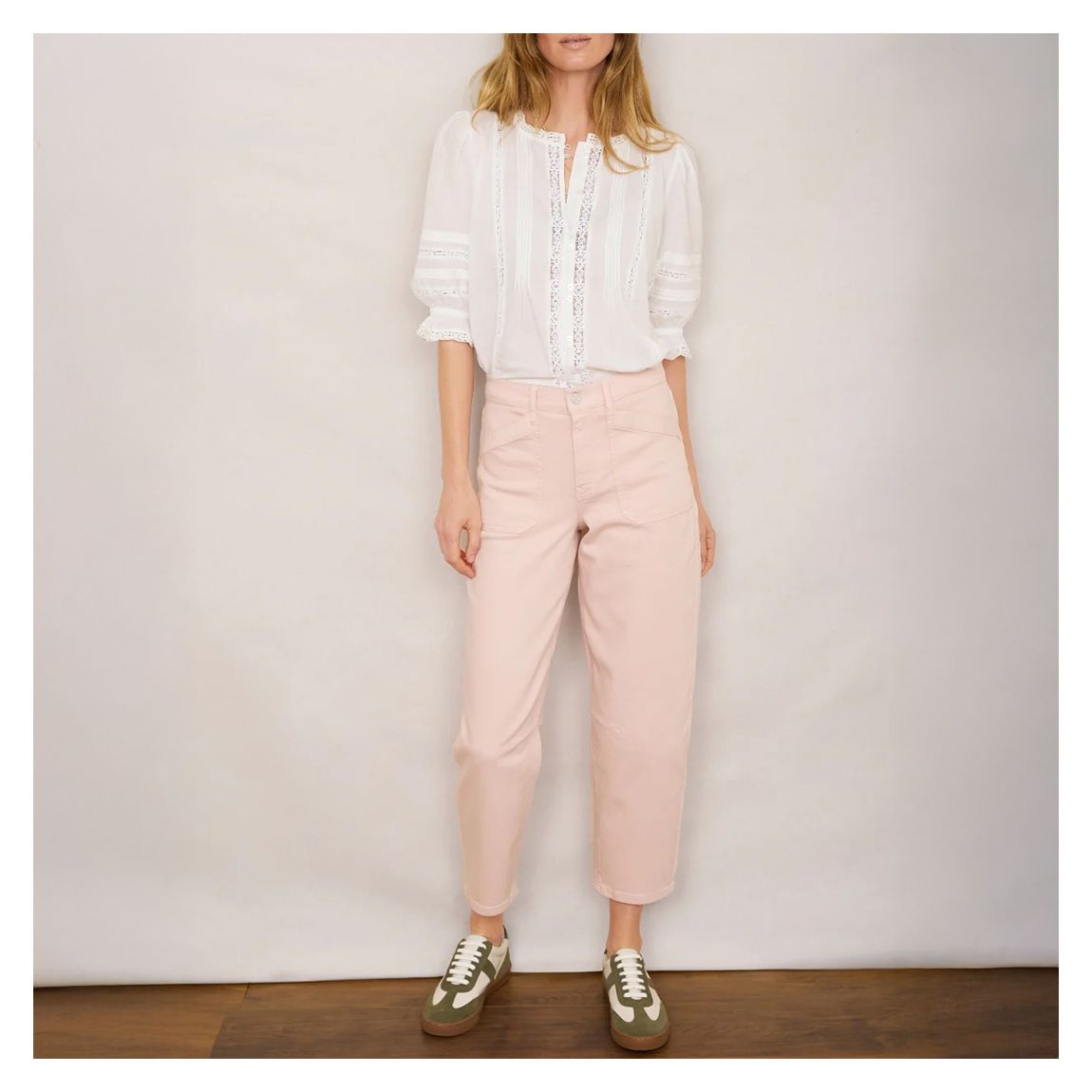 Pink Kaya Cargo Barrel Jean main product photo
