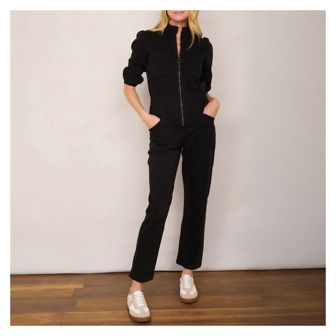Black Denim Zoe Jumpsuit main product photo