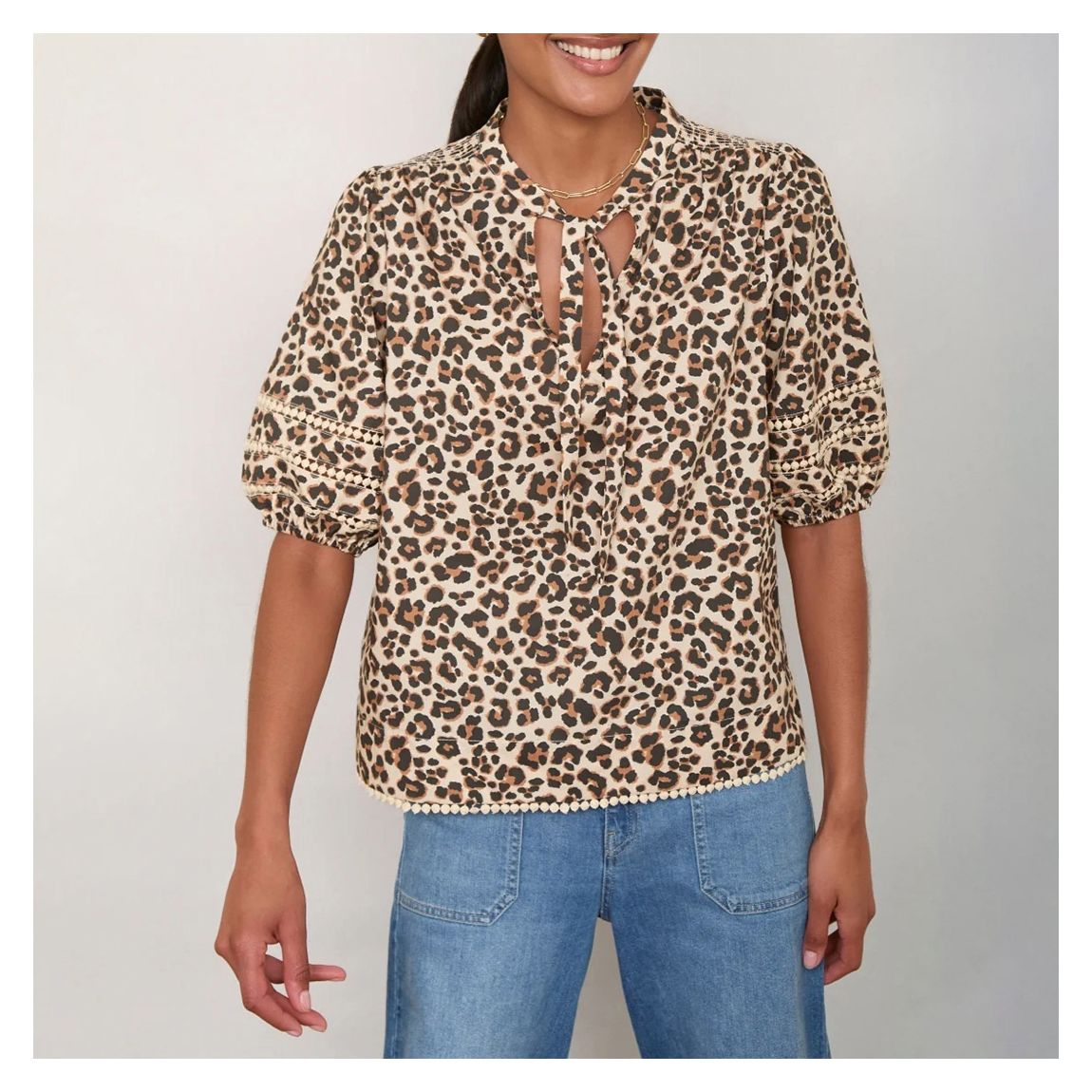 Leopard Print Paityn Cotton Top main product photo