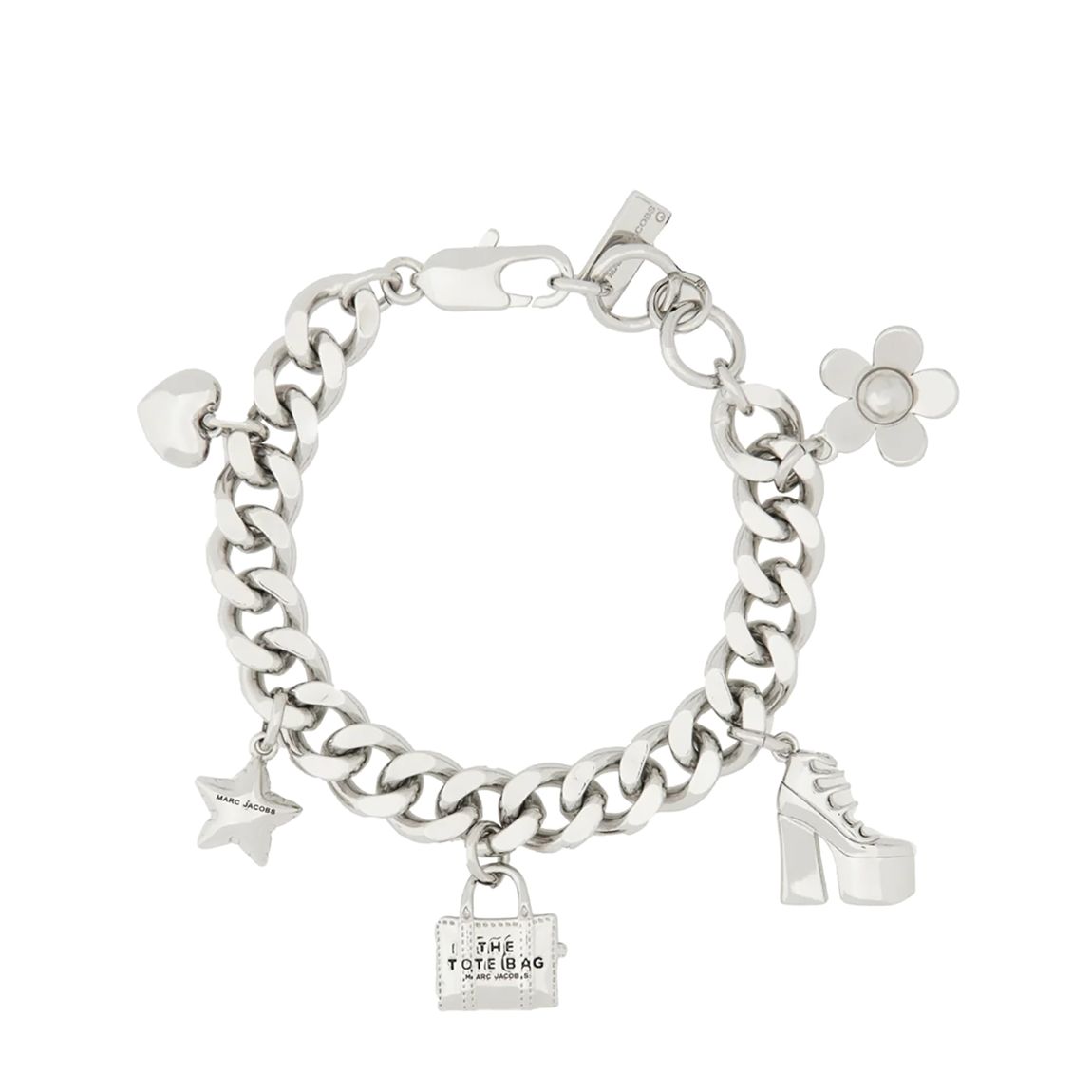 Silver Marc Jacobs Mini Icon Charm Chain Bracelet main product photo