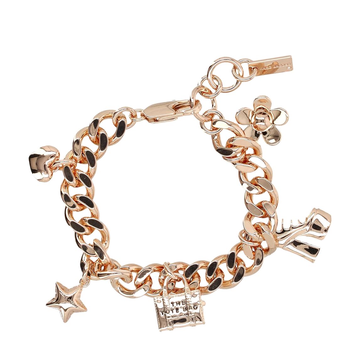 Rose Gold Marc Jacobs Mini Icon Charm Chain Bracelet main product photo
