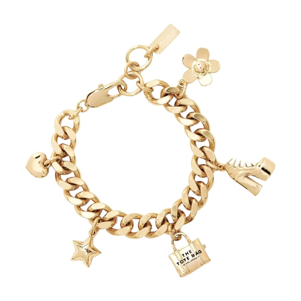 Gold Marc Jacobs Mini Icon Charm Chain Bracelet main product photo