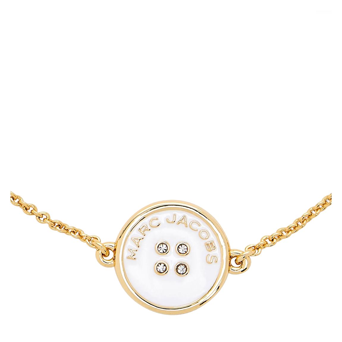 Gold & White Marc Jacobs Bracelet With Chain And Button main product photo