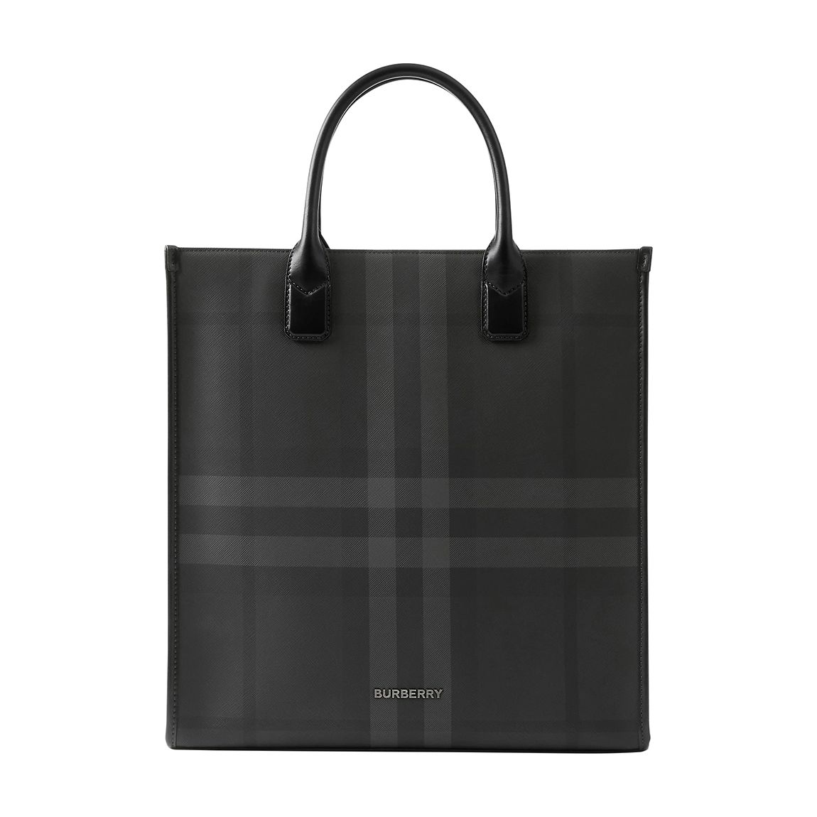 Black Leather Slim Denny Burberry Tote Bag main product photo