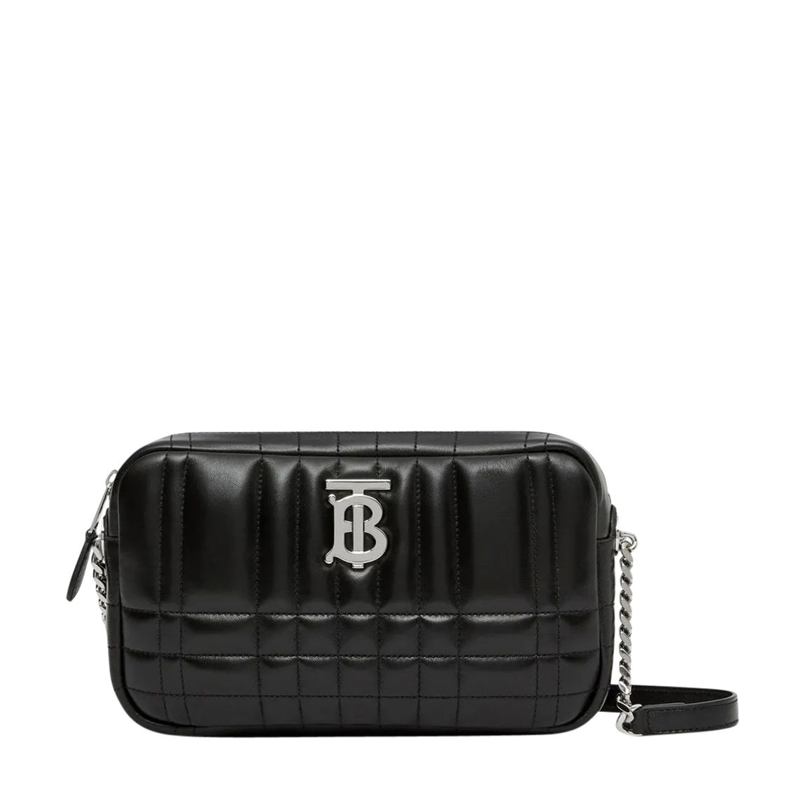 Black Leather & Silver Mn Lola Camera Burberry Shoulder Bag main product photo