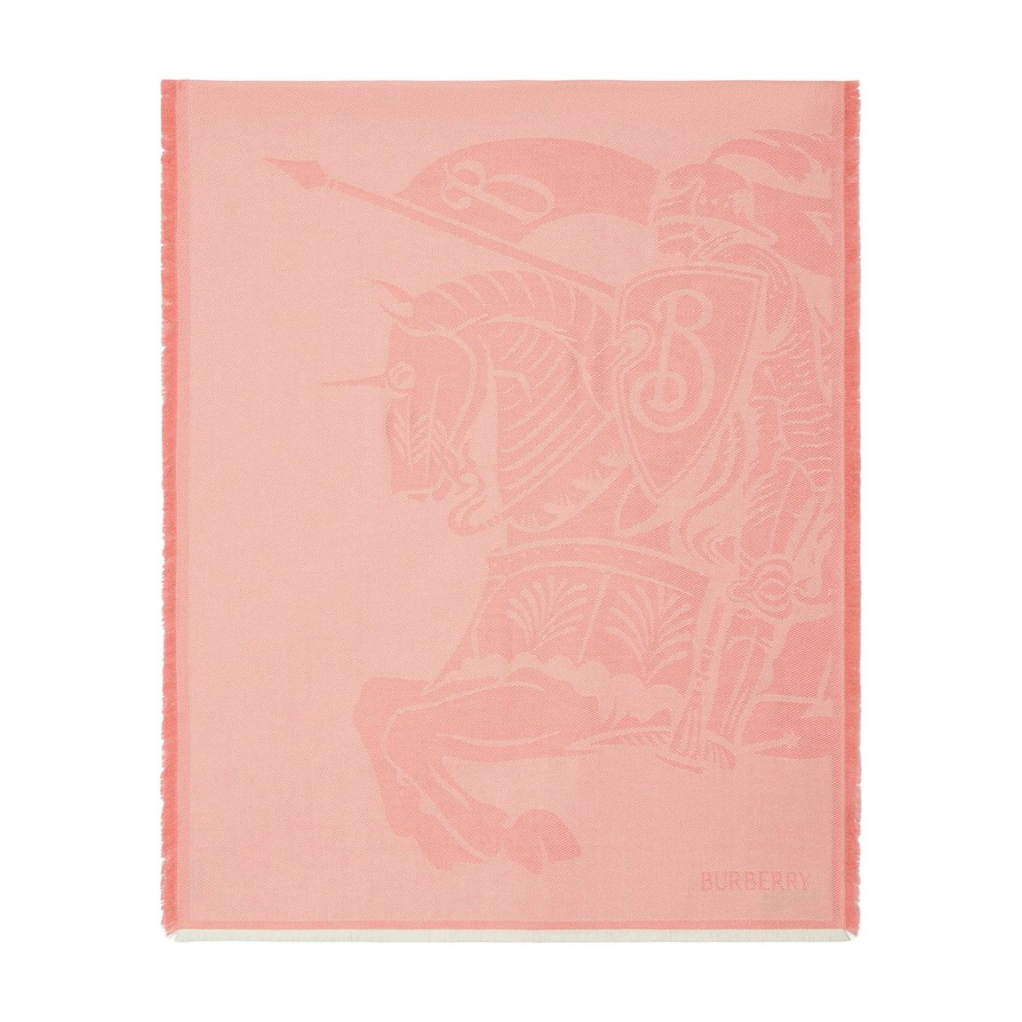 Pink Peach Eked Wool Cashmere Blend Burberry Scarf main product photo