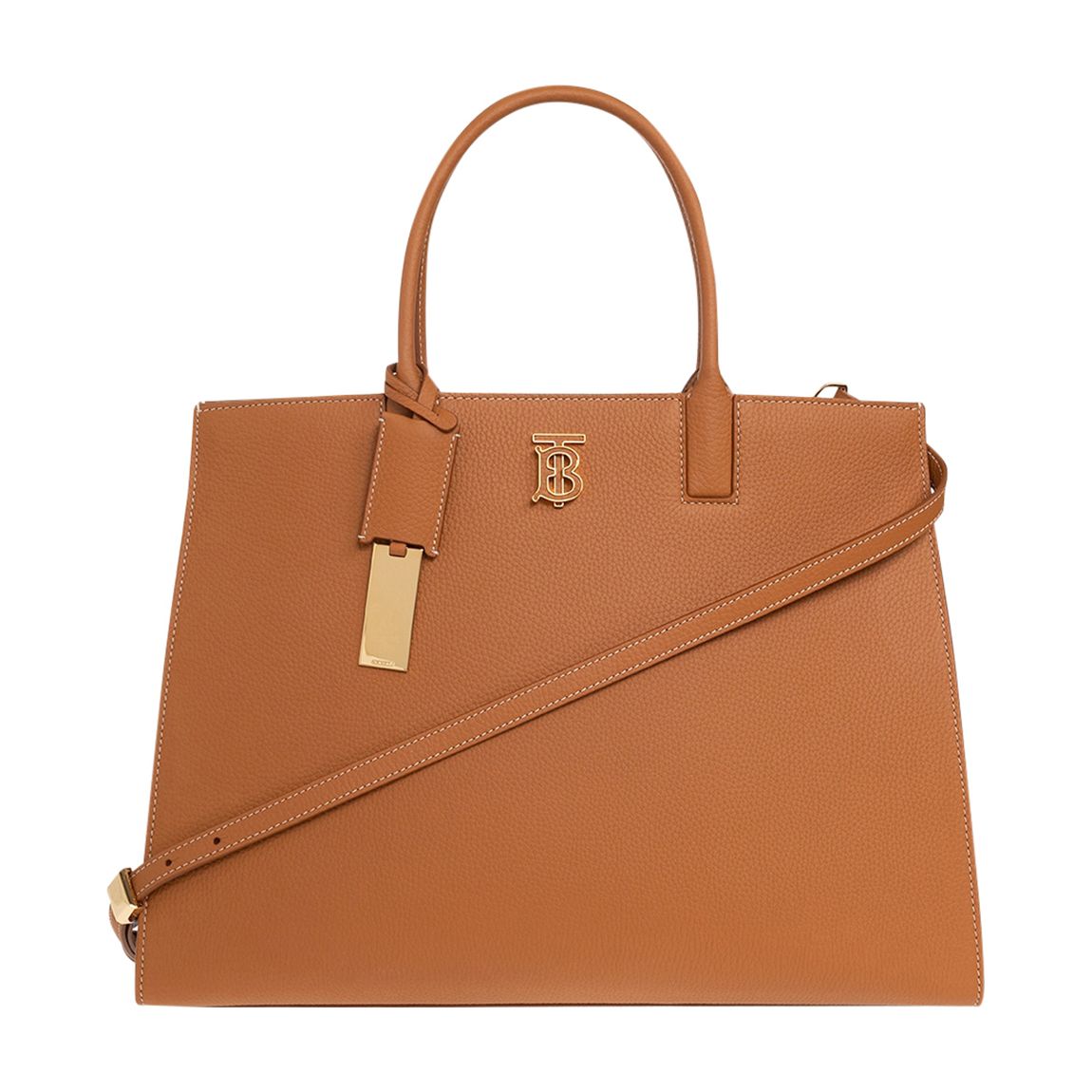 Brown Leather Frances Medium Burberry Shopper Bag main product photo