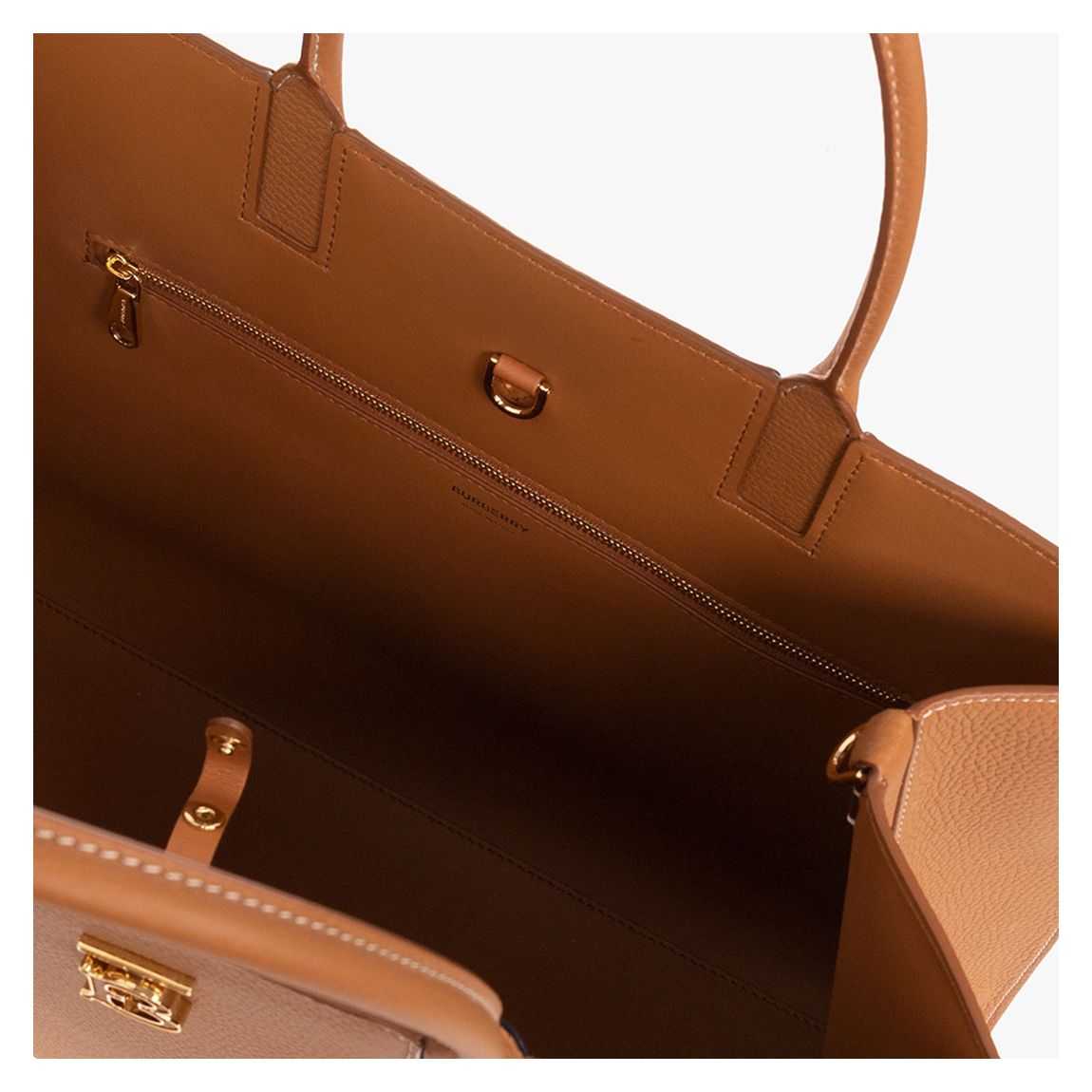 Brown Leather Frances Medium Burberry Shopper Bag main product photo