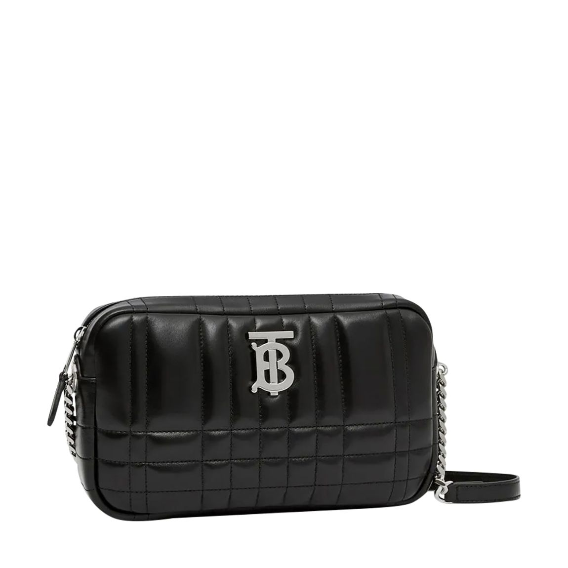 Black Leather & Silver Ms Lola Camera Burberry Shoulder Bag main product photo