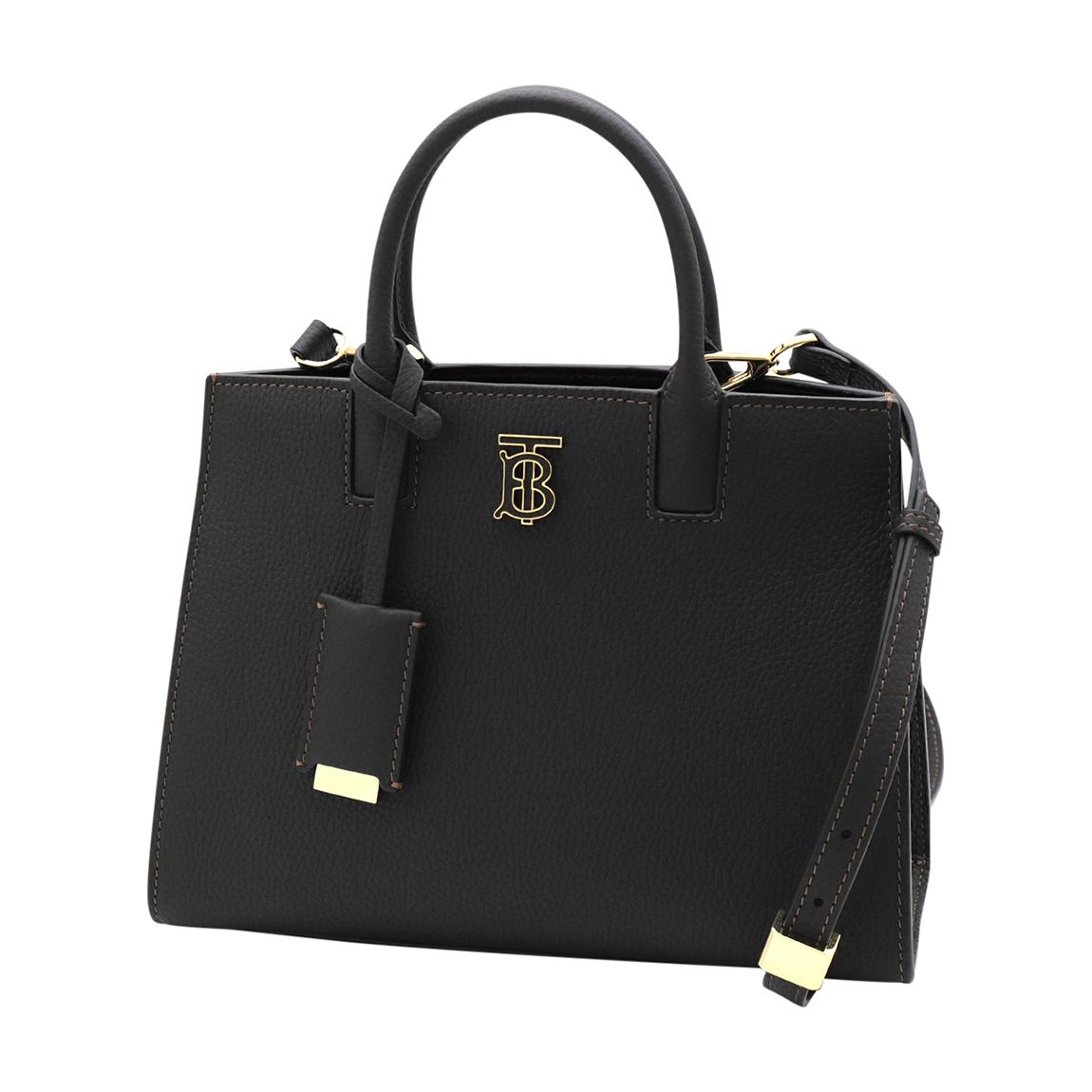 Black Grainy Frances Leather Burberry Tote Handbag main product photo