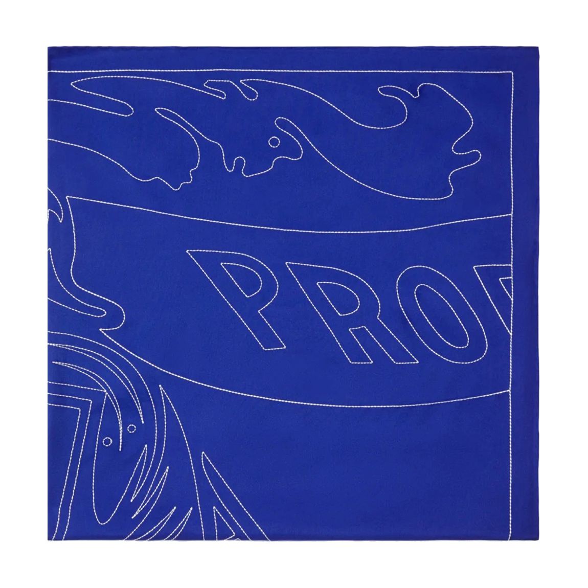 Royal Blue Eked Silk Burberry Scarf main product photo