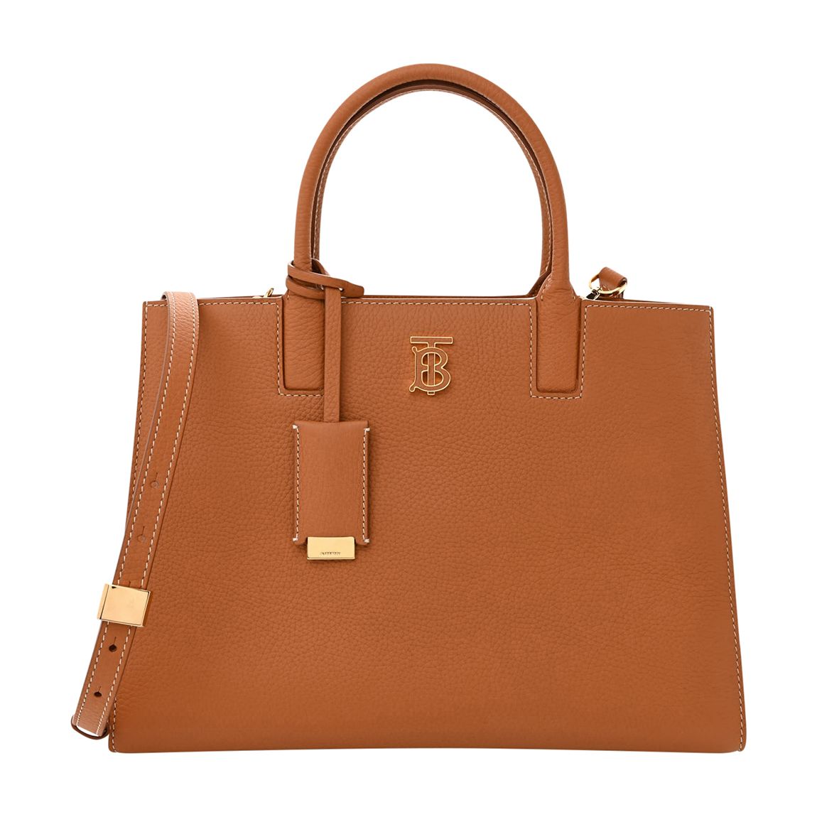 Brown Grainy Frances Leather Burberry Tote Handbag main product photo