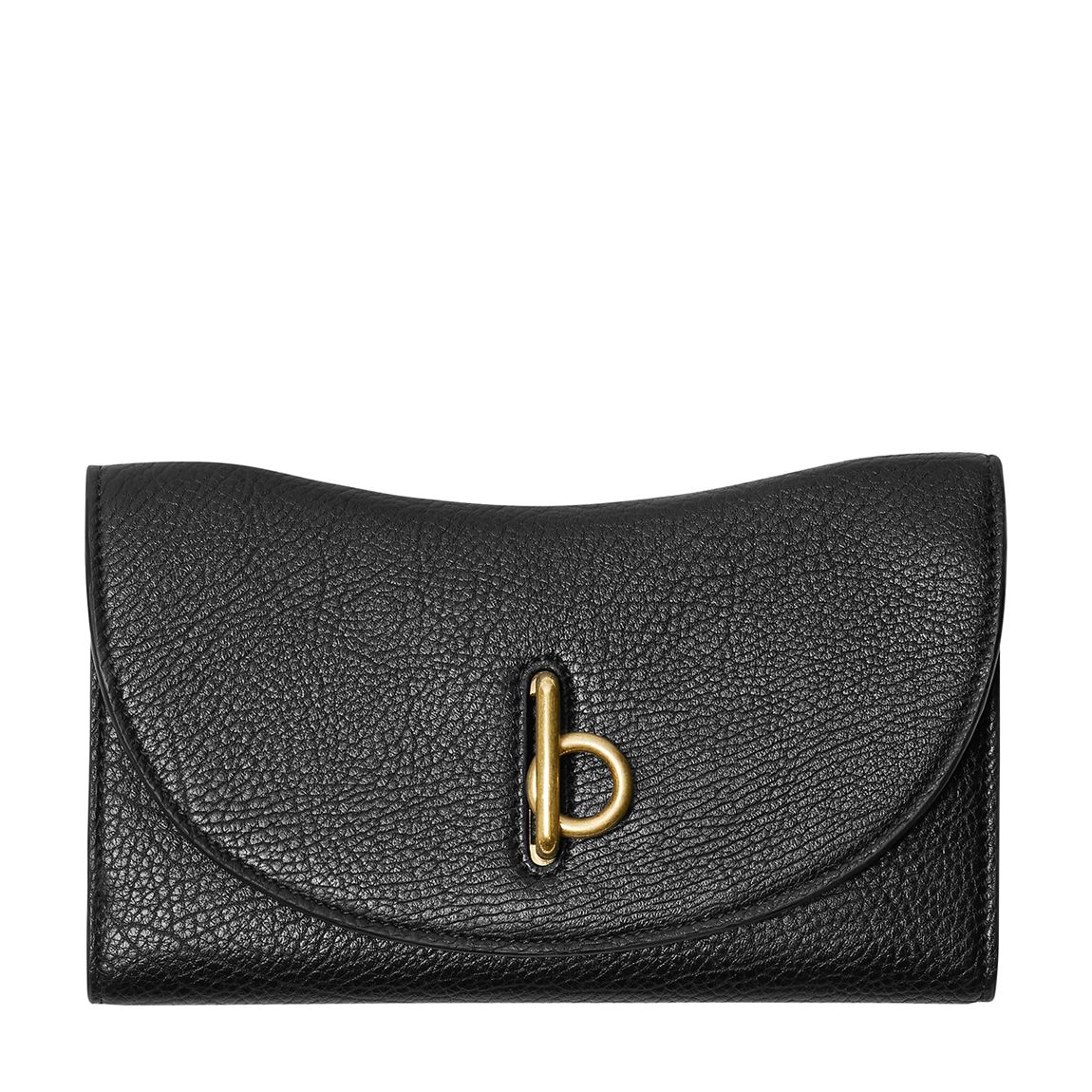 Black Leather Rocking Long Burberry Wallet main product photo