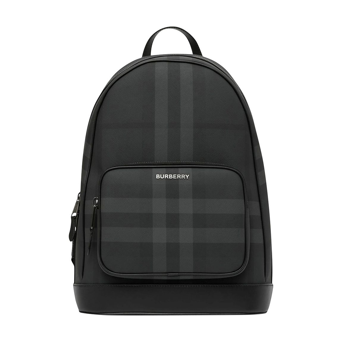 Black Leather Small Check Burberry Backpack main product photo