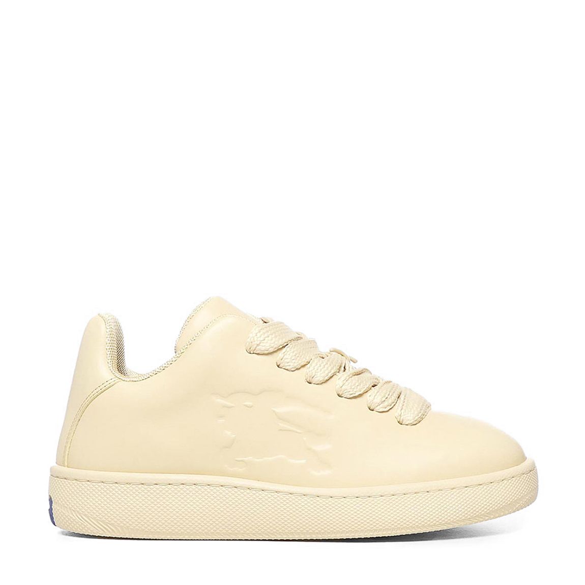 Burberry Leather Embossed Box Sneakers-Cream main product photo