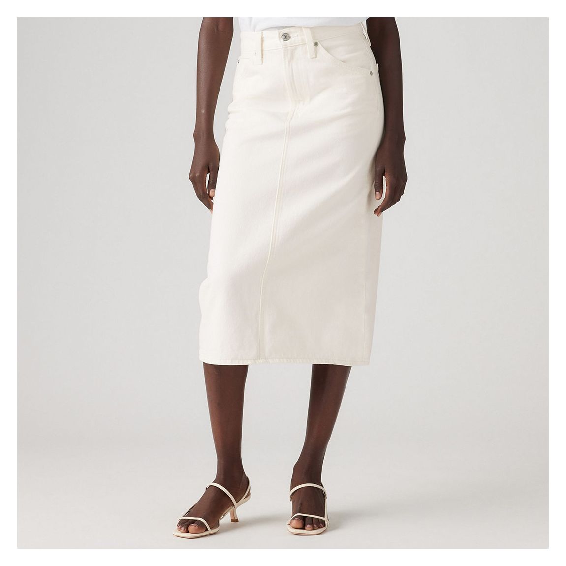 White Back Slit Skirt main product photo