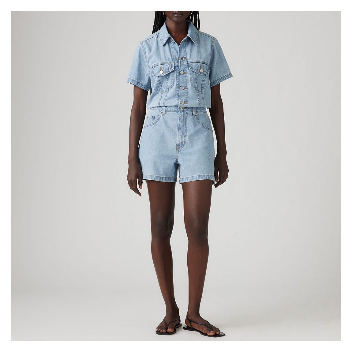Blue Denim Romper main product photo