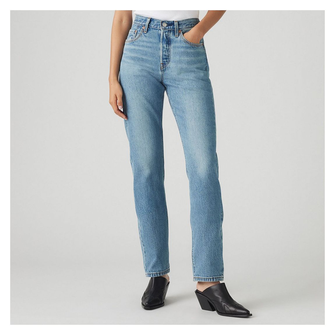 Washed Denim 501 Jeans main product photo