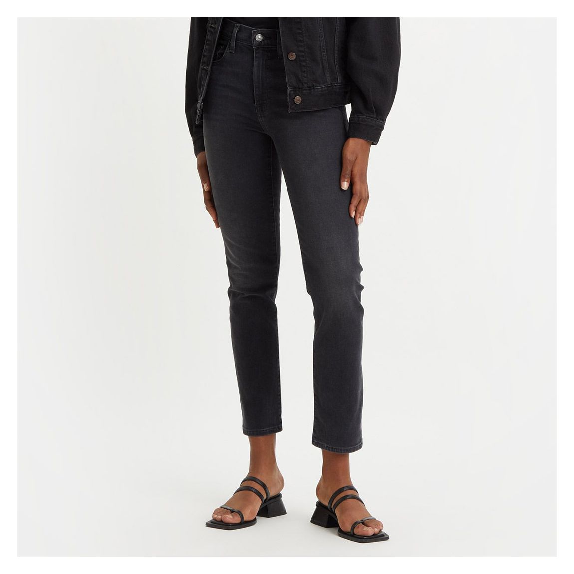 Black 724 High Rise Straight Jean main product photo