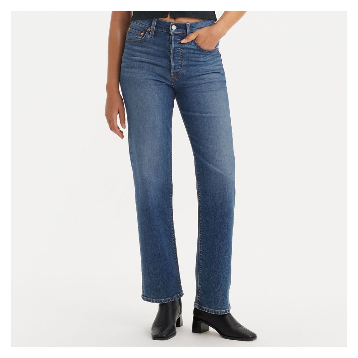 Indigo Ribcage Full Length Jeans main product photo
