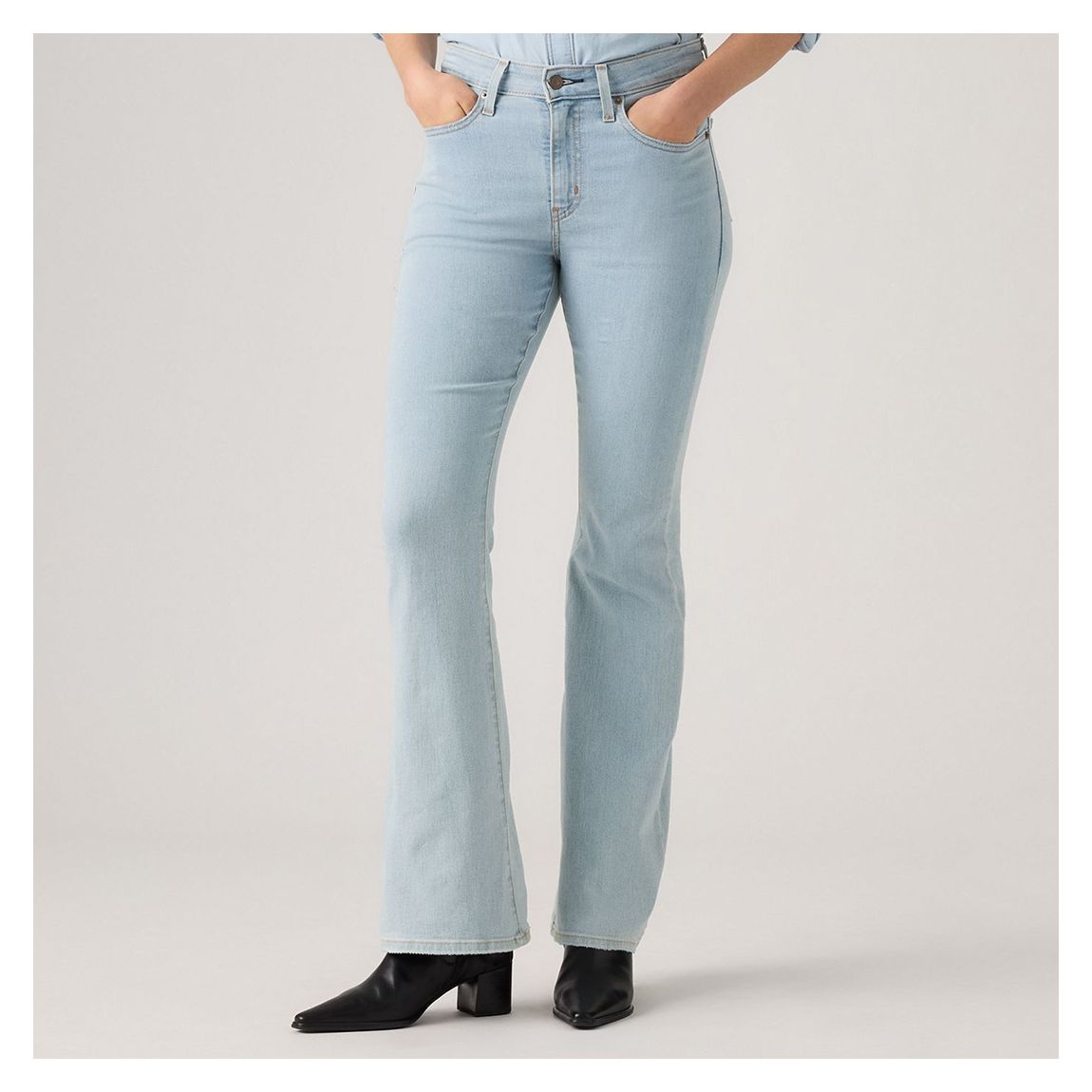 Light Blue Flare High Rise Jean main product photo