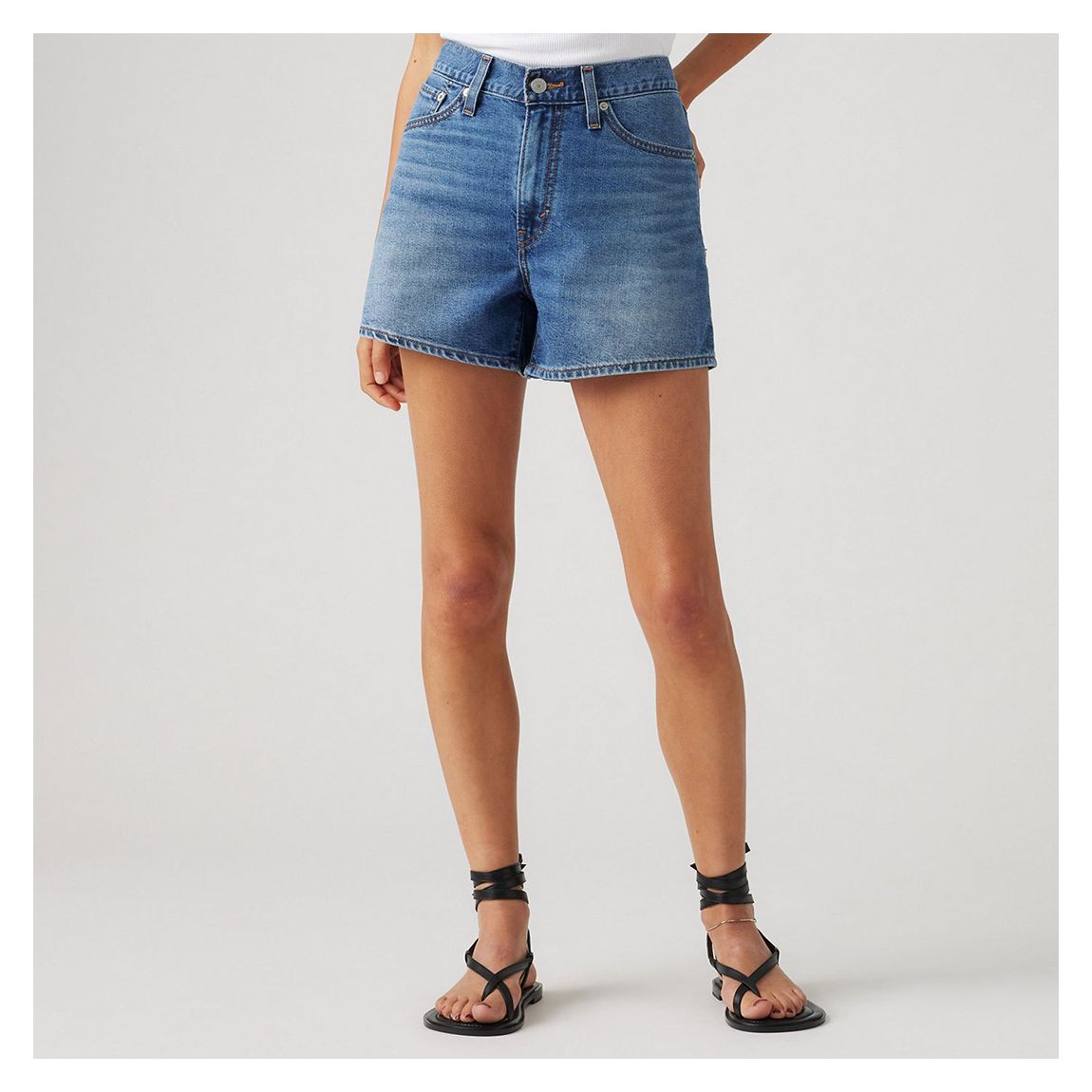 Blue 90s Mom Short main product photo
