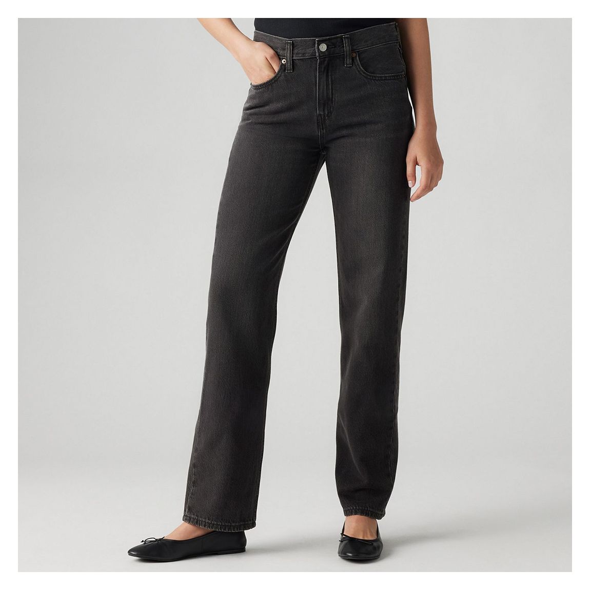Black Low Rise Crystal Jeans main product photo