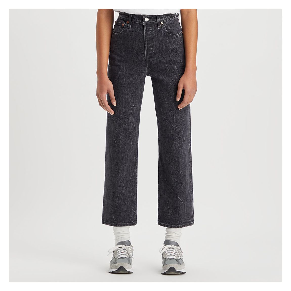 Blue Ribcage Straight Ankle Jeans main product photo