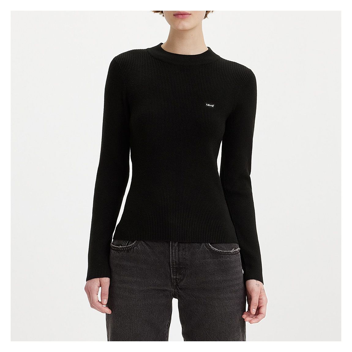 Black Rib Crew Sweater main product photo