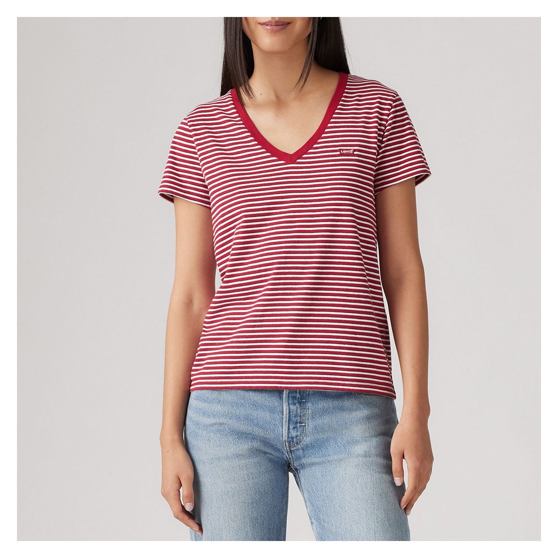 Red Perfect V-neck T-shirt main product photo