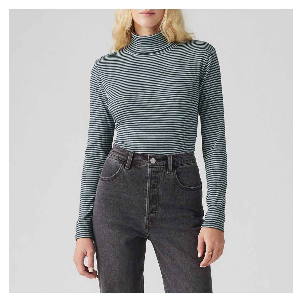 Grey Dreamy Turtleneck Wool Top main product photo